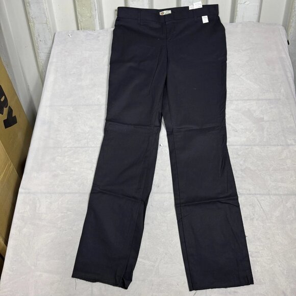 Dickies Pants - Dickies Chino Pants Womens Black Flat Front Workwear Straight Leg Size 16 UU NWT